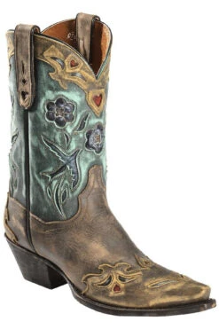 Dan Post Women's Blue Bird Wingtip Western Boots - Snip Toe -Dan Post 045N92 56 P1