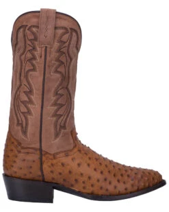 Dan Post Men's Tempe Full Quill Ostrich Western Boots - Medium Toe -Dan Post 066850 C9 P2