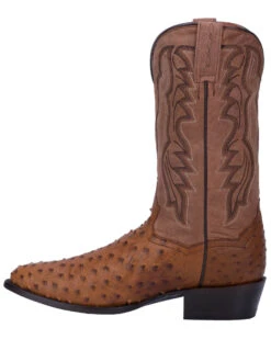 Dan Post Men's Tempe Full Quill Ostrich Western Boots - Medium Toe -Dan Post 066850 C9 P3