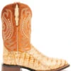 Dan Post Men's Tan Caiman Belly Western Boots - Broad Square Toe -Dan Post 2000344179 280 P2