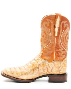 Dan Post Men's Tan Caiman Belly Western Boots - Broad Square Toe -Dan Post 2000344179 280 P3