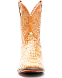 Dan Post Men's Tan Caiman Belly Western Boots - Broad Square Toe -Dan Post 2000344179 280 P4
