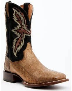 Dan Post Men's Taupe Water Snake Exotic Western Boots - Broad Square Toe -Dan Post 2000354881 251 P1