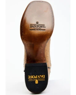 Dan Post Men's Taupe Water Snake Exotic Western Boots - Broad Square Toe -Dan Post 2000354881 251 P7