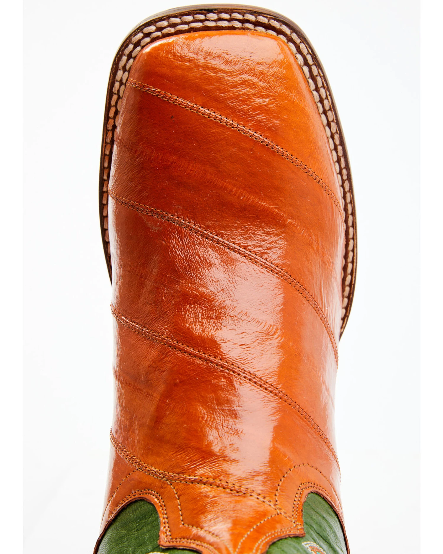 Dan Post Men's Camel Eel Exotic Western Boots - Broad Square Toe 6 Dan Post Men's Camel Eel Exotic Western Boots - Broad Square Toe - Image 4