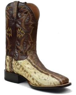 Dan Post Men's Karung Snake Brown Exotic Western Boots - Broad Square Toe -Dan Post 2000366820 200 P1