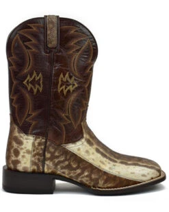 Dan Post Men's Karung Snake Brown Exotic Western Boots - Broad Square Toe -Dan Post 2000366820 200 P2