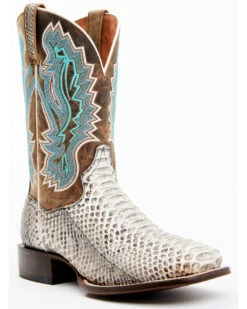 Dan Post Men's Natural Back Cut Python Exotic Western Boots - Broad Square Toe -Dan Post 2000366823 900 P1