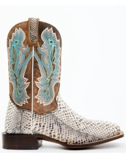 Dan Post Men's Natural Back Cut Python Exotic Western Boots - Broad Square Toe -Dan Post 2000366823 900 P2