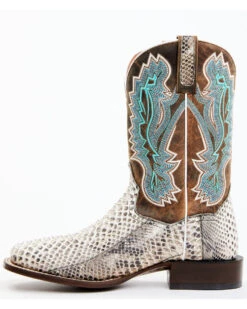 Dan Post Men's Natural Back Cut Python Exotic Western Boots - Broad Square Toe -Dan Post 2000366823 900 P3
