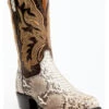 Dan Post Men's Natural Back Cut Python Exotic Western Boots - Medium Toe -Dan Post 2000366825 900 P1