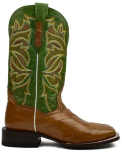 Dan Post Women's Exotic Eel Skin Western Boot - Broad Square Toe