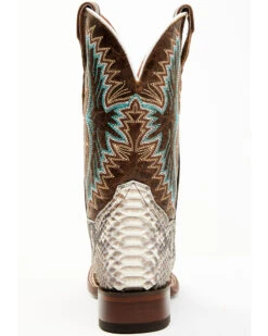 Dan Post Women's Back Cut Natural Python Exotic Western Boot - Broad Square Toe -Dan Post 2000367486 101 P5