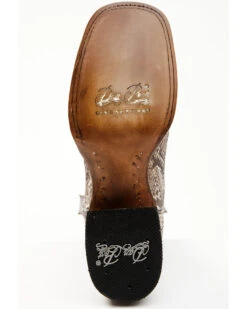 Dan Post Women's Back Cut Natural Python Exotic Western Boot - Broad Square Toe -Dan Post 2000367486 101 P7
