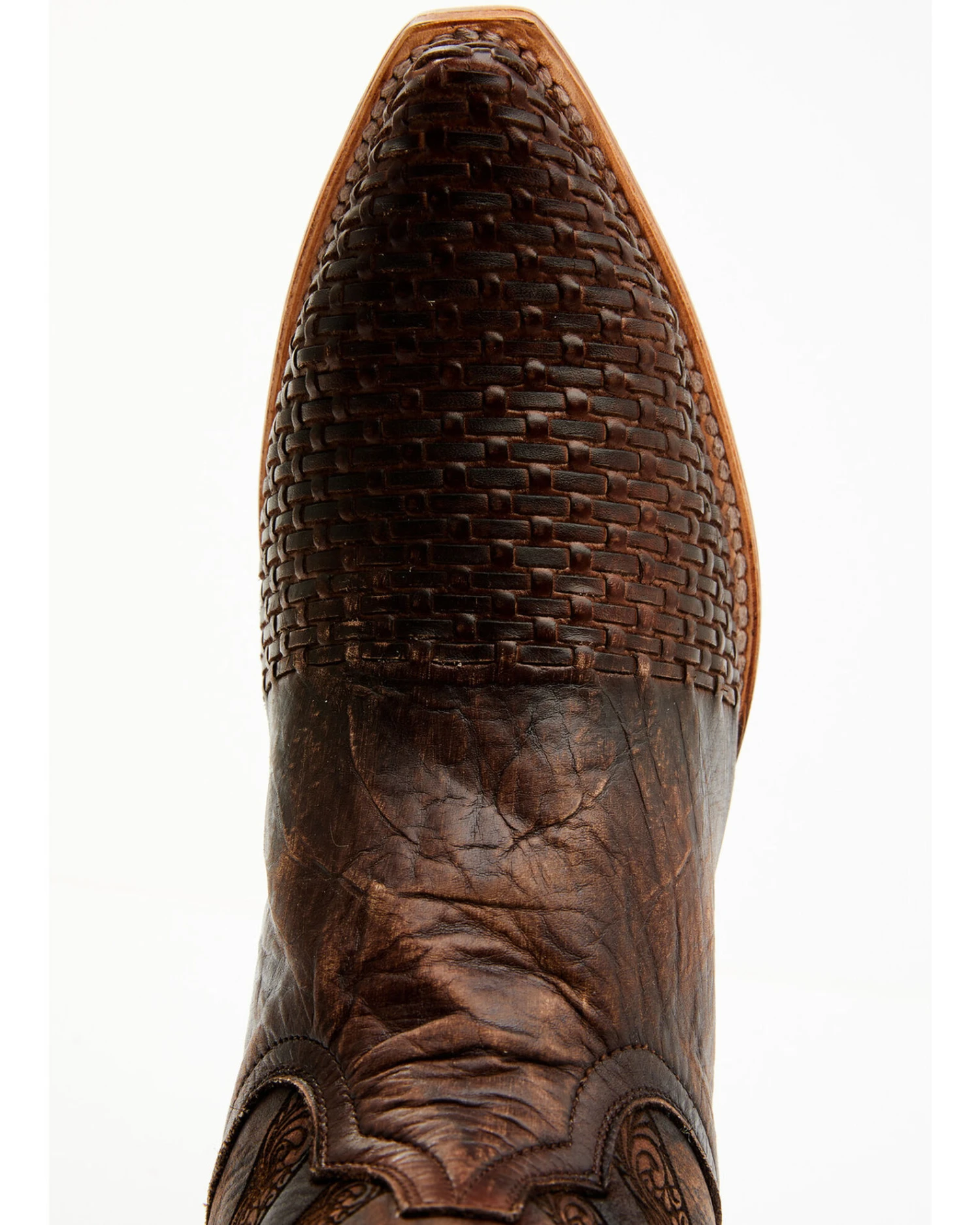 Dan Post Men's Embossed Star & Studded Basketweave Western Leather Boots - Snip Toe 8 Dan Post Men's Embossed Star & Studded Basketweave Western Leather Boots - Snip Toe - Image 6