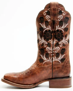 Dan Post Women's Athena Floral Embroidered Western Performance Boots - Broad Square Toe