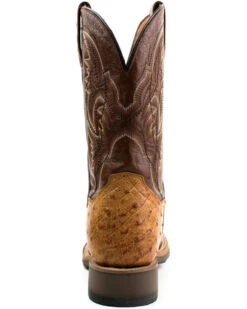 Dan Post Men's Saddle Hand Quill Ostrich Western Boots - Broad Square Toe -Dan Post 2000375985 280 P5