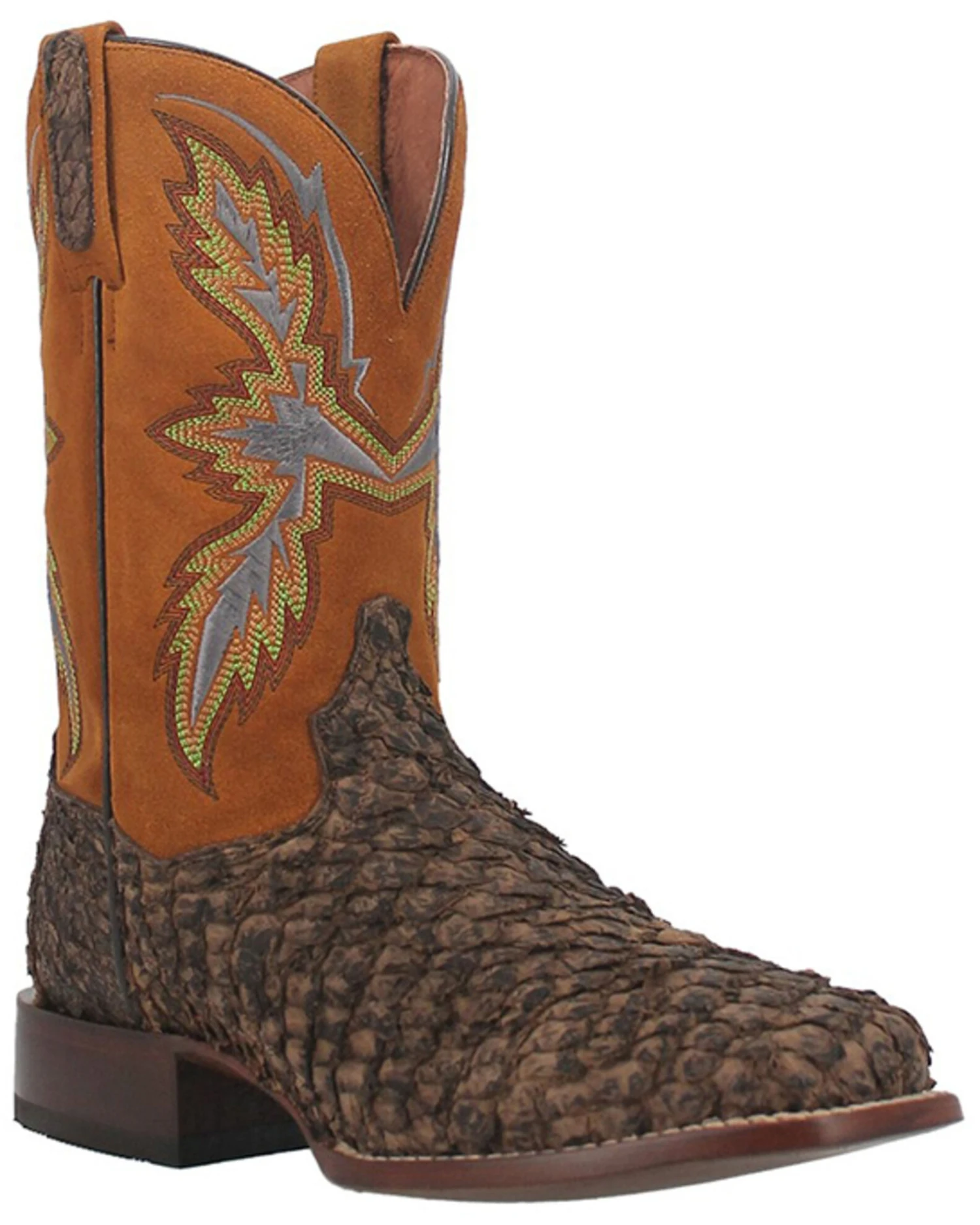 Dan Post Men's Dorsal Sea Bass Exotic Western Boots - Broad Square Toe 8 Dan Post Men's Dorsal Sea Bass Exotic Western Boots - Broad Square Toe - Image 6