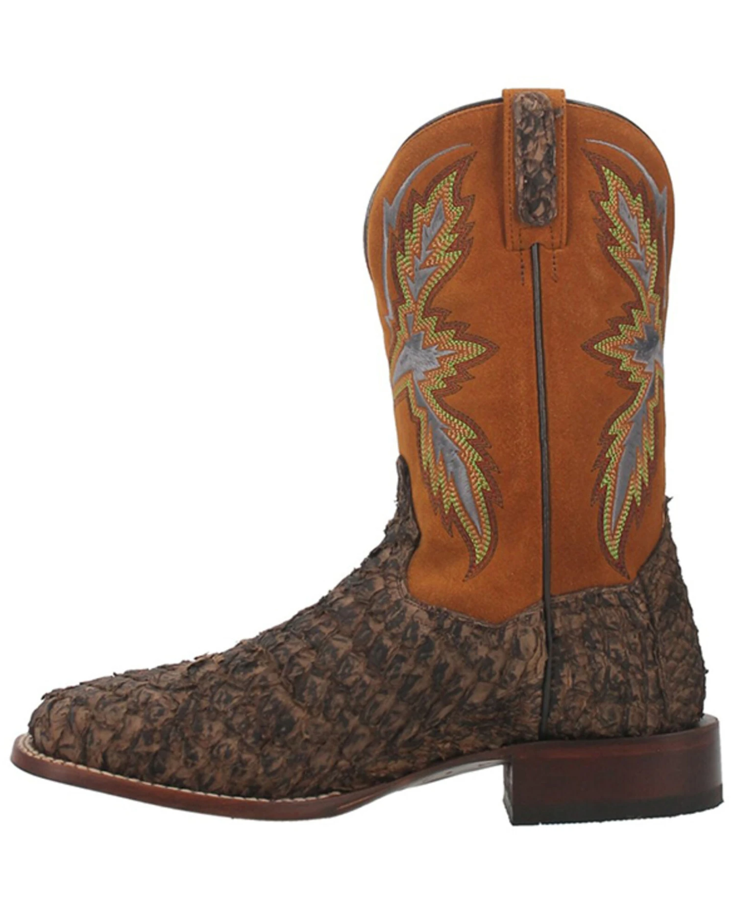 Dan Post Men's Dorsal Sea Bass Exotic Western Boots - Broad Square Toe 6 Dan Post Men's Dorsal Sea Bass Exotic Western Boots - Broad Square Toe - Image 4