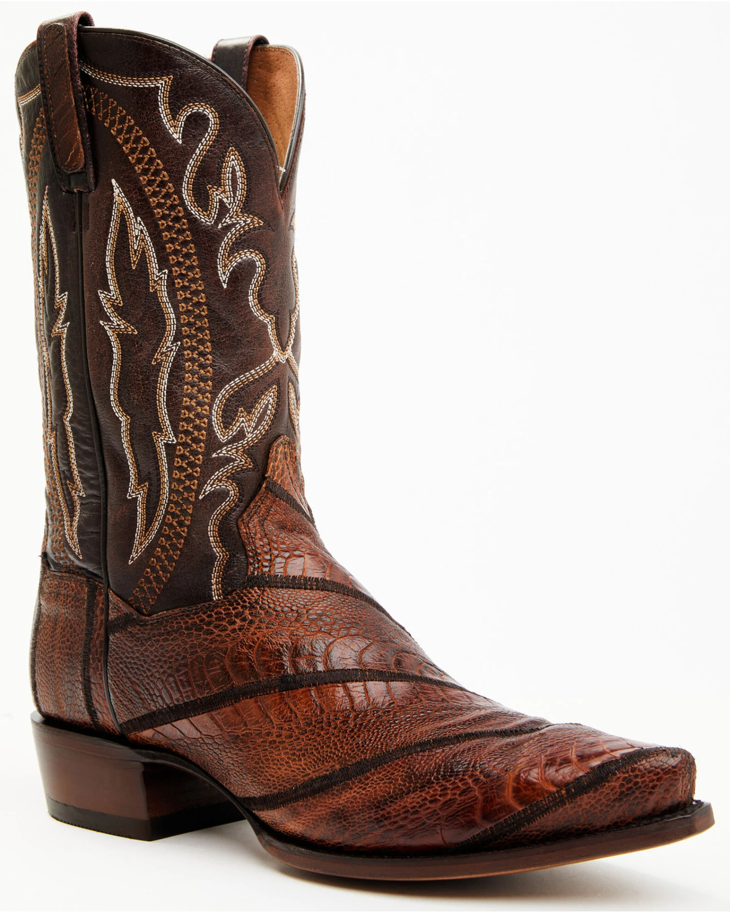 Dan Post Men's Exotic Wrapped Ostrich Leg Western Boots - Snip Toe 8 Dan Post Men's Exotic Wrapped Ostrich Leg Western Boots - Snip Toe - Image 6