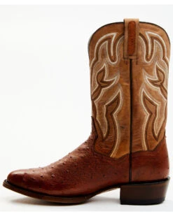 Dan Post Men's Hand Ostrich Quill Exotic Western Boots - Medium Toe -Dan Post 2000381786 235 P3