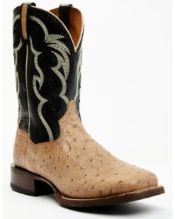 Dan Post Men's Hand Ostrich Quill Western Boots - Broad Square Toe -Dan Post 2000381788 100 P1