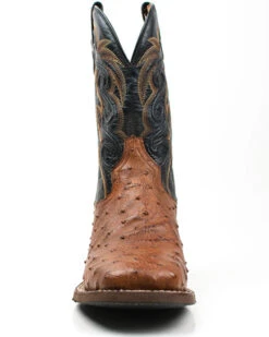 Dan Post Men's 11" Bay Apache Hand Quill Ostrich Exotic Western Boots - Broad Square Toe -Dan Post 2000381789 201 P4
