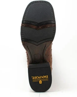Dan Post Men's 11" Bay Apache Hand Quill Ostrich Exotic Western Boots - Broad Square Toe -Dan Post 2000381789 201 P7