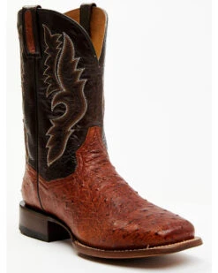 Dan Post Men's Exotic Full-Quill Ostrich Western Boots - Broad Square Toe -Dan Post 2000381798 235 P1