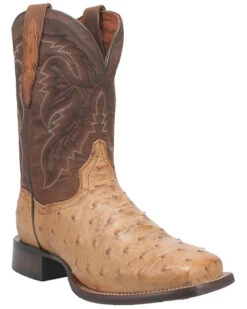 Dan Post Men's Alamosa Full Quill Ostrich Western Performance Boots - Broad Square Toe -Dan Post 2000395867 295 P1