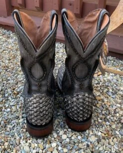 Dan Post Men's Stanley Black Weave Leather Square Toe Western Boots DP4909 11 Dan Post Men's Stanley Black Weave Leather Square Toe Western Boots DP4909 -Dan Post B87EE425 60F4 42EF 9B05 1D05F43B328C