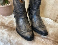 Dan Post Dingo Women's Distressed Black Gummy Bear Ankle Boot DI747B -Dan Post FED95EB0 1675 4DC8 B654 03E3183C5E64