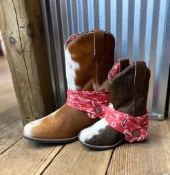 Dan Post Children And Youth Bandana Cowhide Western Boots DPC2933 DPC3933