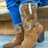 Dan Post Women's Moni Shaft Embroidery Suede Snip Toe Western Boots DP4326 -Dan Post IMG 5973 jpg