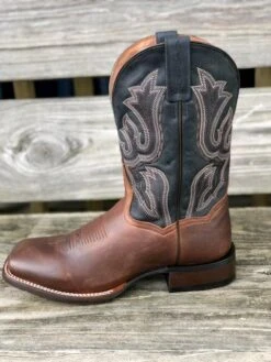Dan Post Men's Winslow Brown & Dark Blue Square Toe Western Boots DP4556 -Dan Post IMG 6197