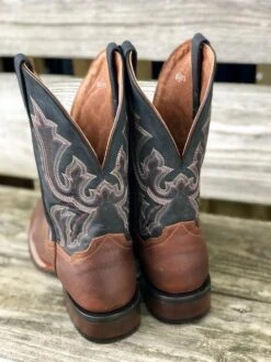 Dan Post Men's Winslow Brown & Dark Blue Square Toe Western Boots DP4556 -Dan Post IMG 6199