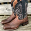 Dan Post Men's Winslow Brown & Dark Blue Square Toe Western Boots DP4556