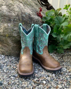 Dan Post Children's And Youth "Nia" Brown/Turquoise Boots DPC2937 DPC3937